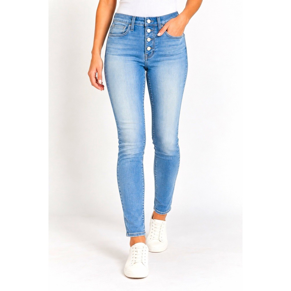Madewell Roadtripper Jeggings AN315 Berrington Wash Button Front Size 28
